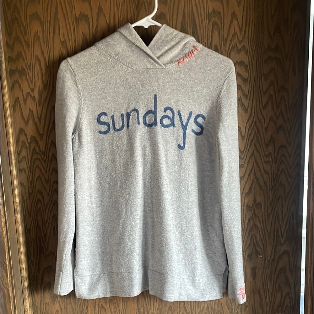 Sundance Sundays Stitched Detail Hooded Sweater in‎ Gray
